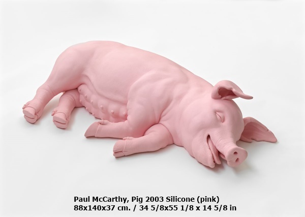 Paul McCarthy, Pig 2003 Silicone (pink) 88x140x37 cm. / 34 5/8x55 1/8 x 14 5/8 in