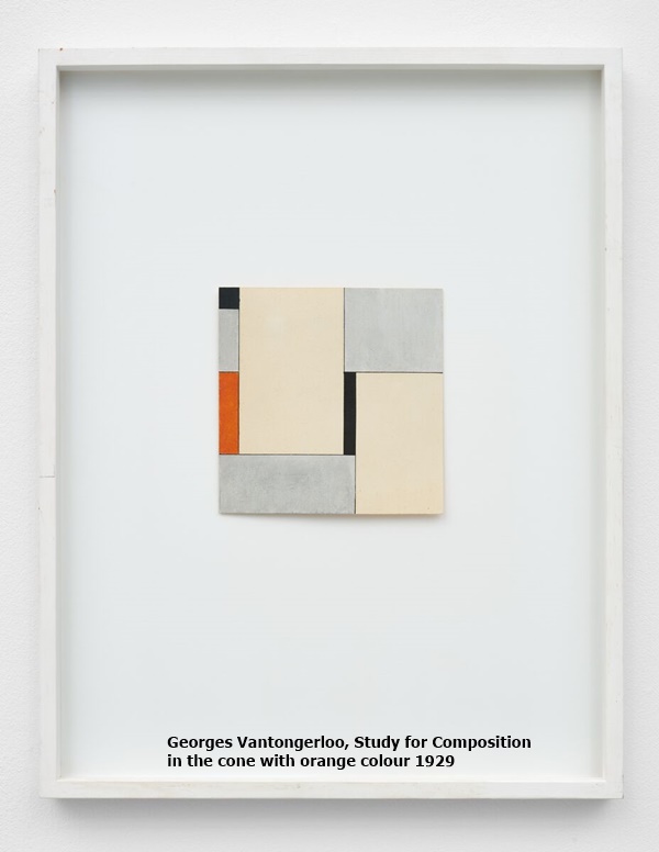 Georges Vantongerloo, Study for Composition in the cone with orange colour 1929 