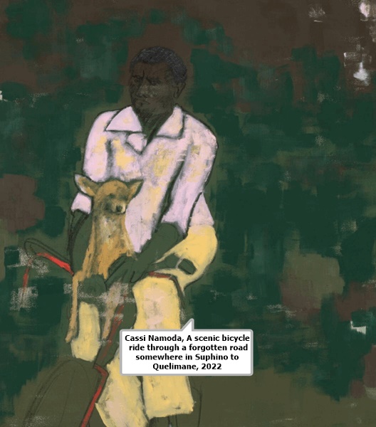 Cassi Namoda, A scenic bicycle ride through a forgotten road somewhere in Suphino to Quelimane, 2022
