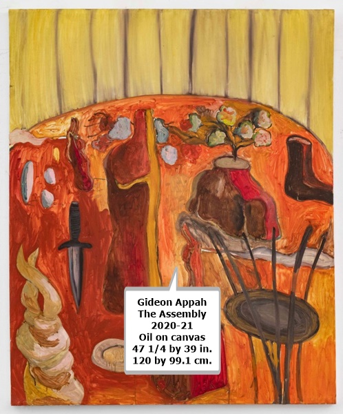 Gideon Appah
The Assembly
2020-21
Oil on canvas
47 1/4 by 39 in. 120 by 99.1 cm.