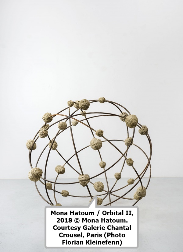 Mona Hatoum / Orbital II, 2018 © Mona Hatoum. Courtesy Galerie Chantal Crousel, Paris (Photo Florian Kleinefenn)
