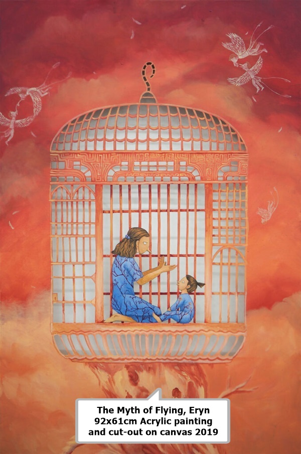 The Myth of Flying
Eryn

92x61cm

Acrylic painting and cut-out on canvas

2019