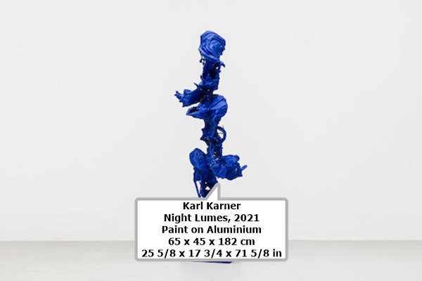 Karl Karner
Night Lumes, 2021
Paint on Aluminium
65 x 45 x 182 cm
25 5/8 x 17 3/4 x 71 5/8 in