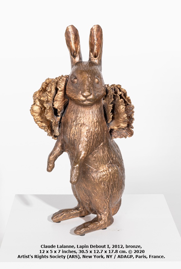 Claude Lalanne, Lapin Debout I, 2012, bronze, 12 x 5 x 7 inches, 30.5 x 12.7 x 17.8 cm. © 2020 Artist's Rights Society (ARS), New York, NY / ADAGP, Paris, France.