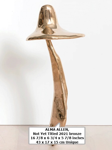 ALMA ALLEN, 
Not Yet Titled 2021 bronze
16 7/8 x 6 3/4 x 5 7/8 inches
43 x 17 x 15 cm Unique