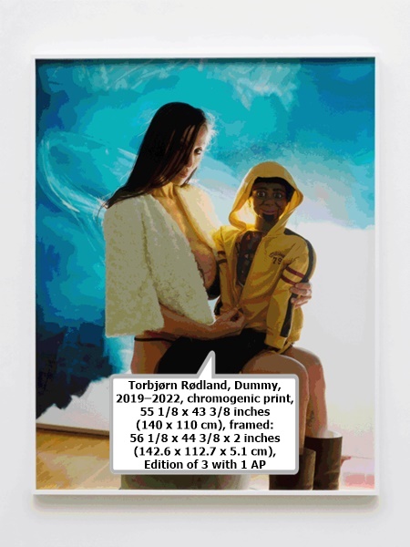 Torbjørn Rødland, Dummy, 2019–2022, chromogenic print, 55 1/8 x 43 3/8 inches (140 x 110 cm), framed: 56 1/8 x 44 3/8 x 2 inches (142.6 x 112.7 x 5.1 cm), Edition of 3 with 1 AP