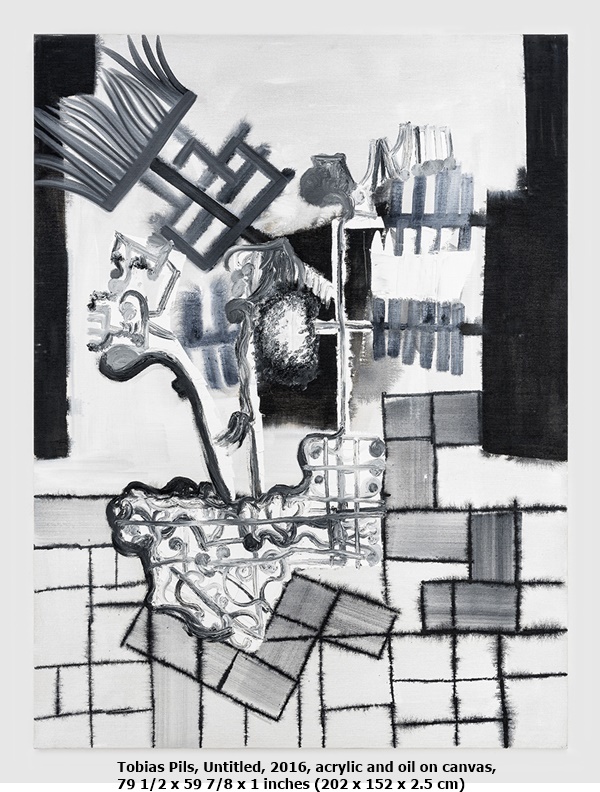 Tobias Pils, Untitled, 2016, acrylic and oil on canvas, 79 1/2 x 59 7/8 x 1 inches (202 x 152 x 2.5 cm)
