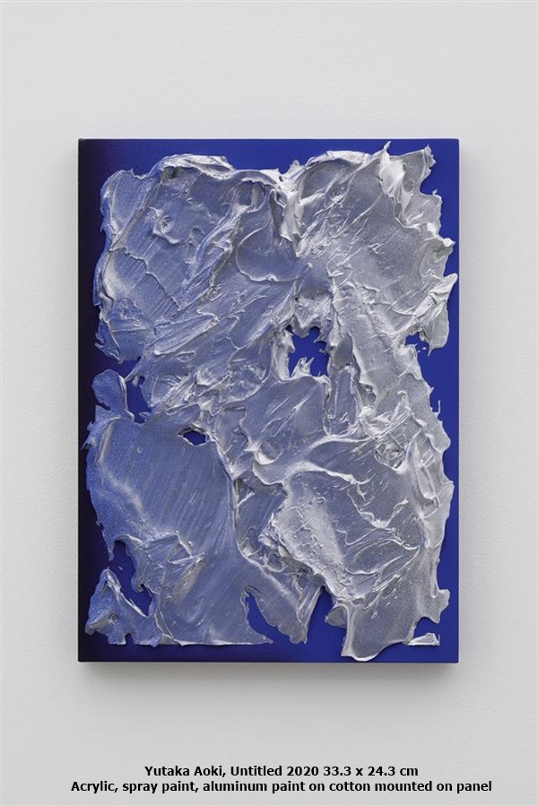 Yutaka Aoki, Untitled
2020
33.3 x 24.3 cm
Acrylic, spray paint, aluminum paint on cotton mounted on panel 