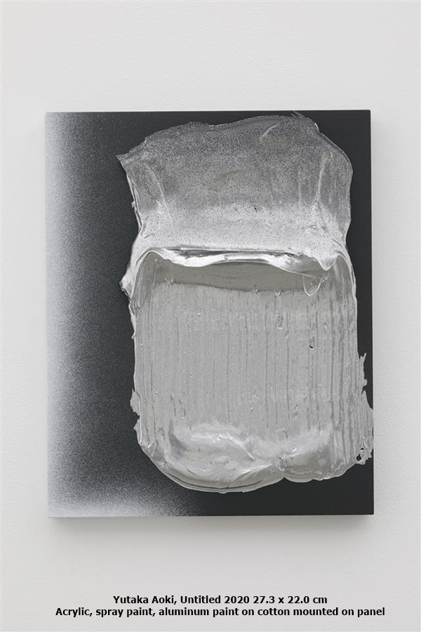 Yutaka Aoki, Untitled
2020
27.3 x 22.0 cm
Acrylic, spray paint, aluminum paint on cotton mounted on panel