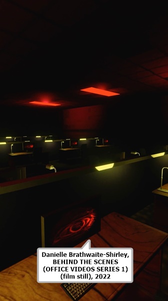 Danielle Brathwaite-Shirley, BEHIND THE SCENES (OFFICE VIDEOS SERIES 1) (film still), 2022