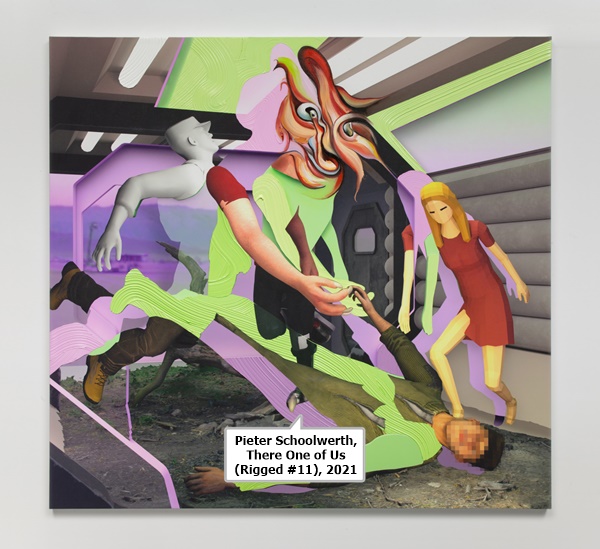 Pieter Schoolwerth, There One of Us (Rigged #11), 2021