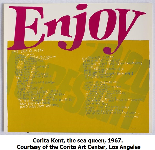 Corita Kent, the sea queen, 1967. Courtesy of the Corita Art Center, Los Angeles