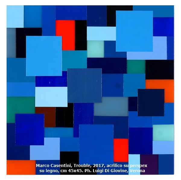 Marco Casentini, Trouble, 2017, acrilico su perspex su legno, cm 45x45. Ph. Luigi Di Giovine, Verona