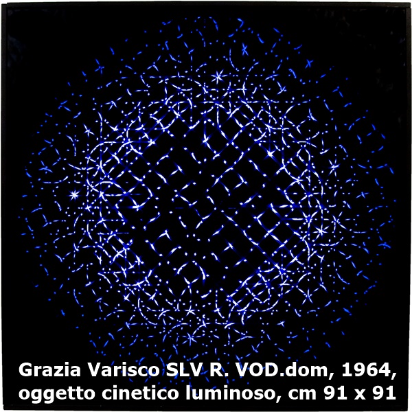Grazia Varisco SLV R. VOD.dom, 1964, oggetto cinetico luminoso, cm 91 x 91 