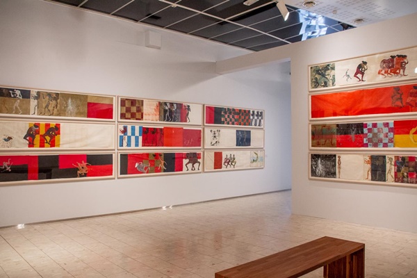 Nancy Spero, Installation view: Nancy Spero: Acts of Rebellion, Lillehammer Art Museum, Norway, September 12, 2020 – January 24, 2021. All photographs courtesy of Lillehammer Art Museum.