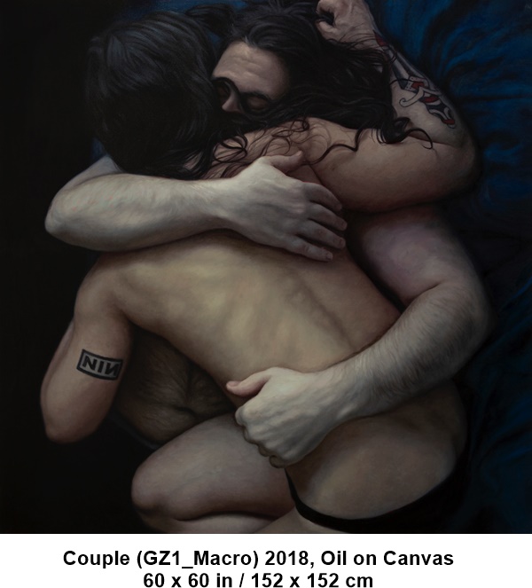 Couple (GZ1_Macro) 2018, Oil on Canvas
60 x 60 in / 152 x 152 cm