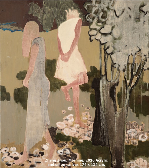 Zheng Zhou, Morning, 2020 Acrylic and oil on canvas 174 x 154 cm.