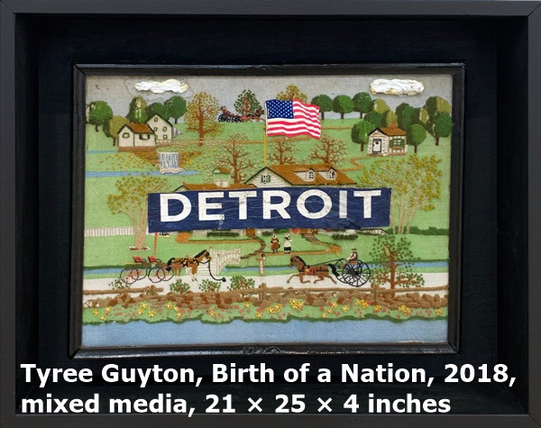 Tyree Guyton, Birth of a Nation, 2018, mixed media, 21 × 25 × 4 inches
