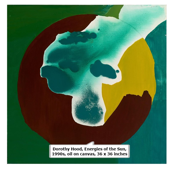 Dorothy Hood, Energies of the Sun, 1990s, oil on canvas, 36 x 36 inches