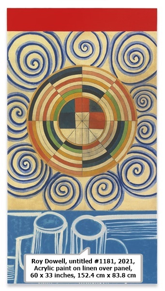 Roy Dowell, untitled #1181, 2021, Acrylic paint on linen over panel, 60 x 33 inches, 152.4 cm x 83.8 cm