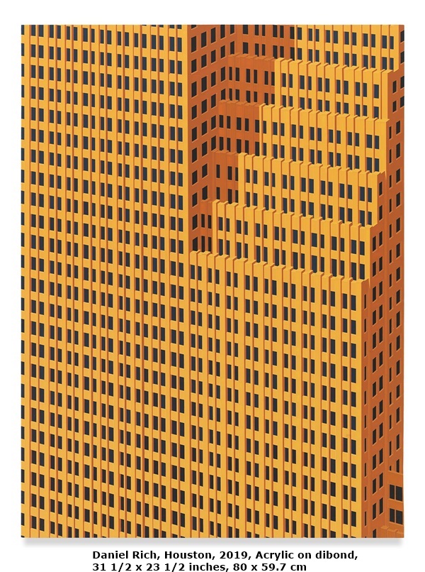 Daniel Rich, Houston, 2019, Acrylic on dibond, 31 1/2 x 23 1/2 inches, 80 x 59.7 cm
