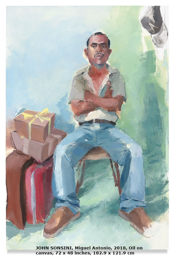 JOHN SONSINI, Miguel Antonio, 2018, Oil on canvas, 72 x 48 inches, 182.9 x 121.9 cm