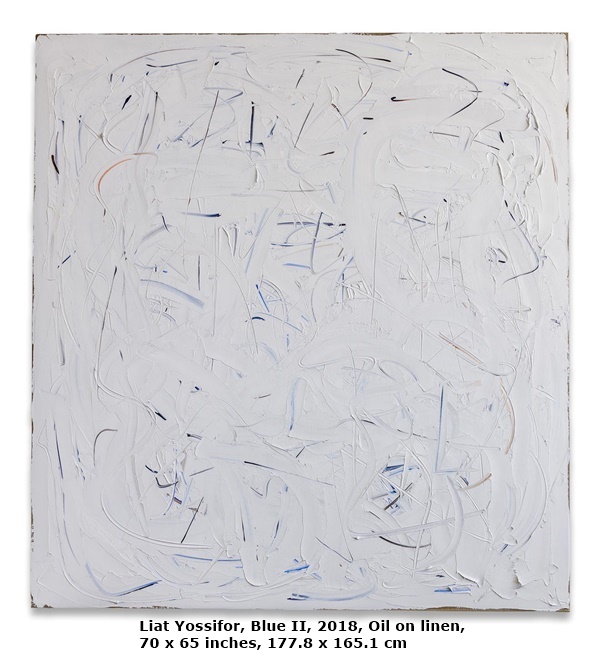 Liat Yossifor, Blue II, 2018, Oil on linen, 70 x 65 inches, 177.8 x 165.1 cm