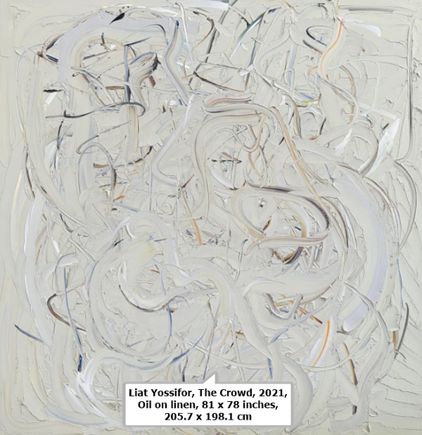 Liat Yossifor, The Crowd, 2021, Oil on linen, 81 x 78 inches, 205.7 x 198.1 cm