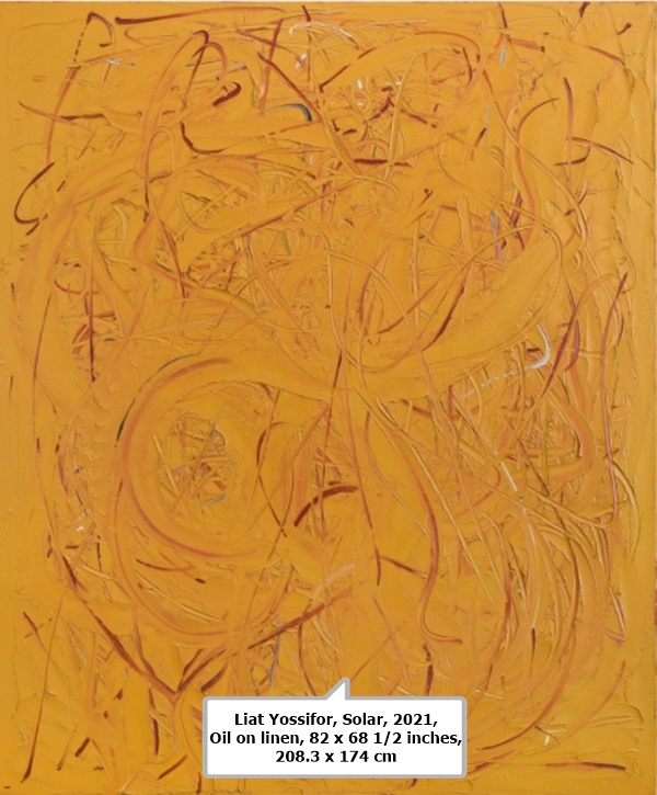 Liat Yossifor, Solar, 2021, Oil on linen, 82 x 68 1/2 inches, 208.3 x 174 cm
