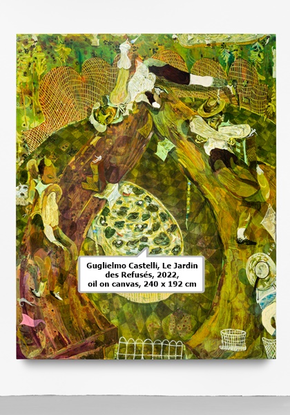 Guglielmo Castelli, Le Jardin des Refusés, 2022, oil on canvas, 240 x 192 cm