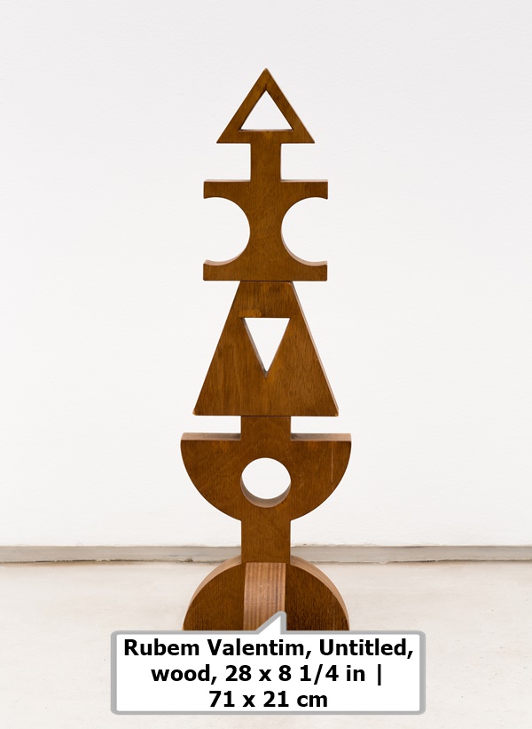 Rubem Valentim, Untitled, wood, 28 x 8 1/4 in | 71 x 21 cm
