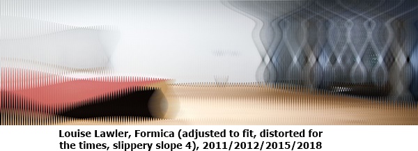 Louise Lawler, Formica (adjusted to fit, distorted for the times, slippery slope 4), 2011/2012/2015/2018