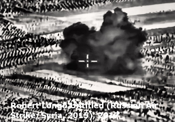 Robert Longo,Untitled (Russian Air 
Strike; Syria, 2015), 2017