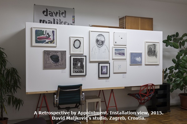 A Retrospective by Appointment. Installation view, 2015. 
David Maljkovic's studio, Zagreb, Croatia.