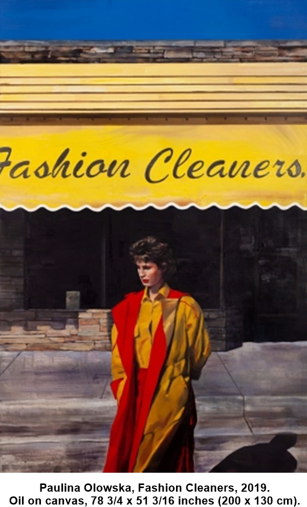 Paulina Olowska, Fashion Cleaners, 2019.
Oil on canvas, 78 3/4 x 51 3/16 inches (200 x 130 cm).