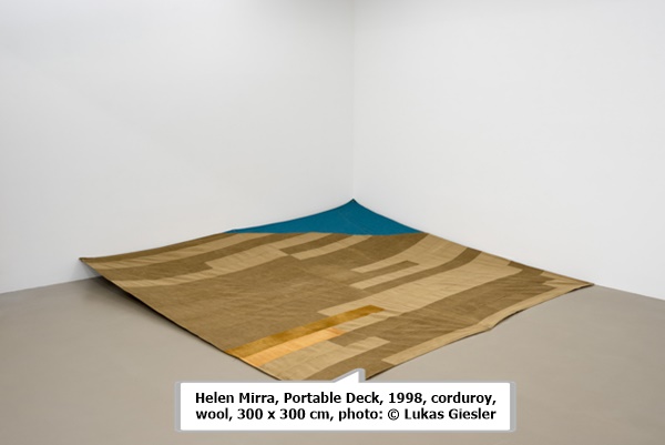 Helen Mirra, Portable Deck, 1998, corduroy, wool, 300 x 300 cm, photo: © Lukas Giesler
