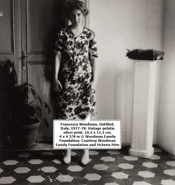 Francesca Woodman, Untitled, Italy, 1977-78. Vintage gelatin silver print. 10.2 x 11.1 cm, 4 x 4 3/8 in © Woodman Family Foundation. Courtesy Woodman Family Foundation and Victoria Miro
