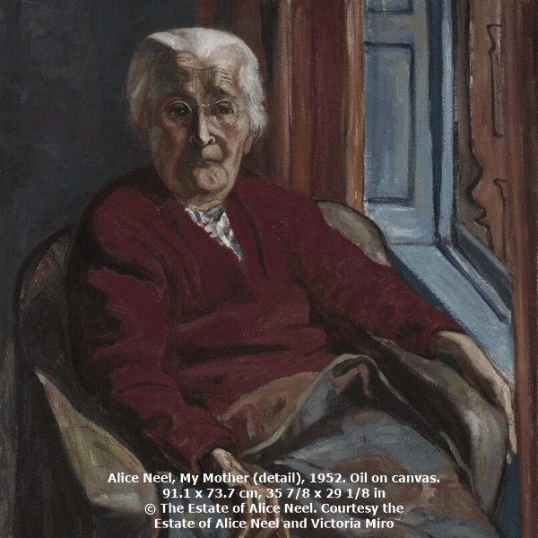 Alice Neel, My Mother (detail), 1952. Oil on canvas. 91.1 x 73.7 cm, 35 7/8 x 29 1/8 in © The Estate of Alice Neel. Courtesy the Estate of Alice Neel and Victoria Miro

