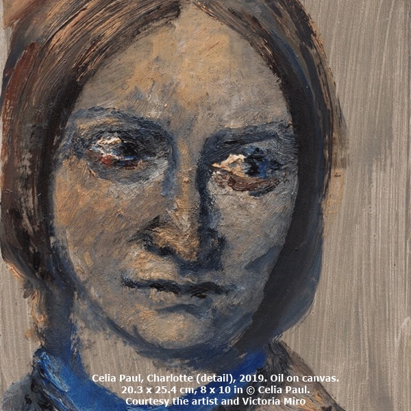Celia Paul, Charlotte (detail), 2019. Oil on canvas. 20.3 x 25.4 cm, 8 x 10 in © Celia Paul. Courtesy the artist and Victoria Miro
