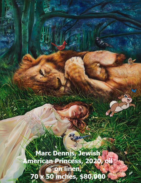 Marc Dennis, Jewish American Princess, 2020, oil on linen, 70 x 50 inches, $80,000

