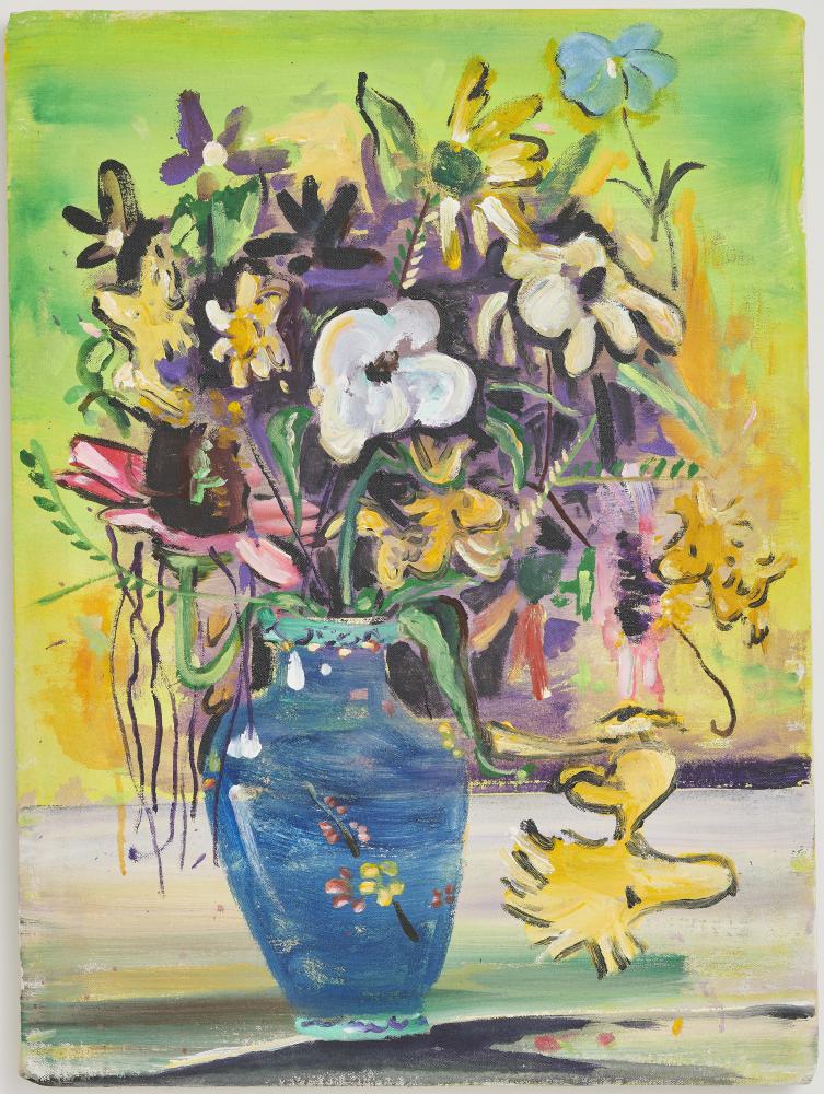 Scooter Laforge : East River Park Flowers #3, 2019, acrylic on canvas, 31 x 23 in., $4,500