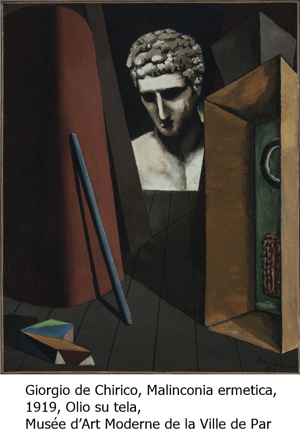 Giorgio de Chirico, Malinconia ermetica, 1919, Olio su tela, Musée d’Art Moderne de la Ville de Par
