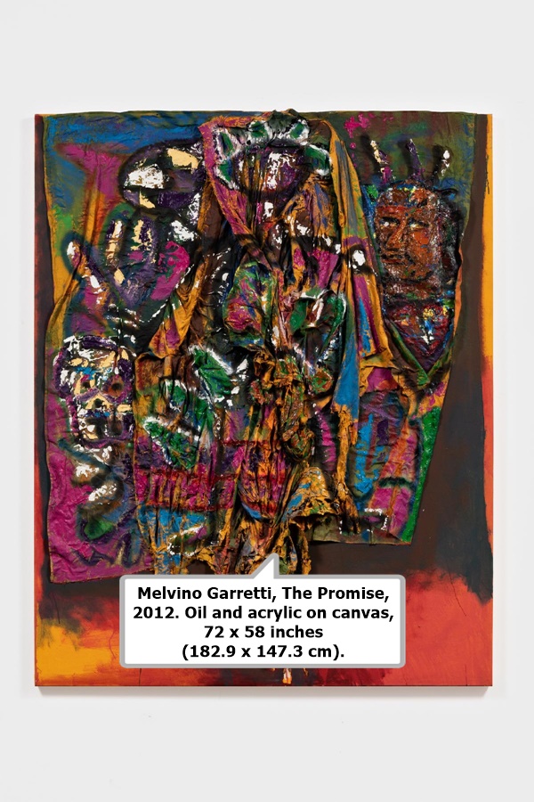 Melvino Garretti, The Promise, 2012. Oil and acrylic on canvas, 72 x 58 inches (182.9 x 147.3 cm).