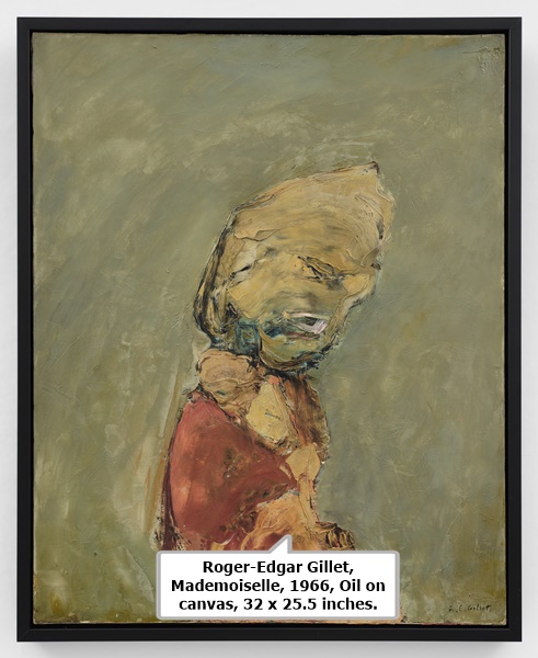 Roger-Edgar Gillet, Mademoiselle, 1966, Oil on canvas, 32 x 25.5 inches.