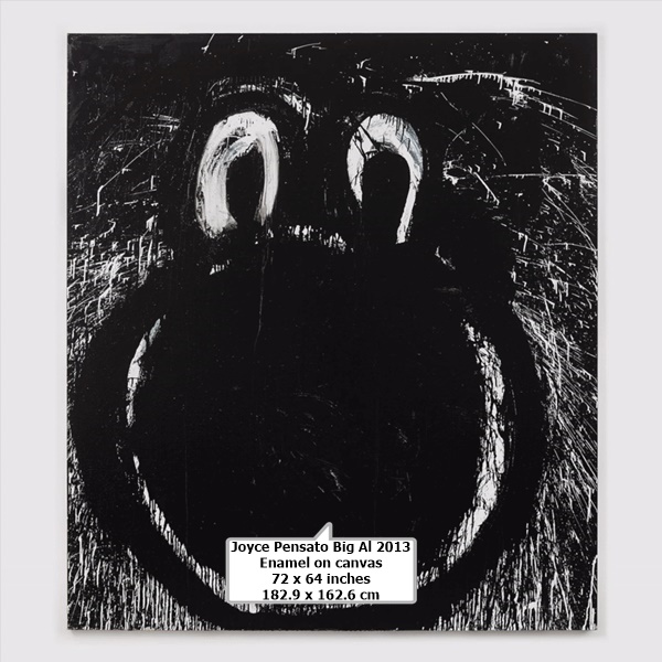Joyce Pensato Big Al 2013 Enamel on canvas 72 x 64 inches 182.9 x 162.6 cm