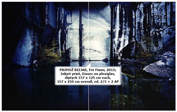 PRIMOŽ BIZJAK, Tre Fiumi, 2015; Inkjet print, Diasec on plexiglas, diptych

157 x 125 cm each, 157 x 250 cm overall, ed. 2/5 + 2 AP