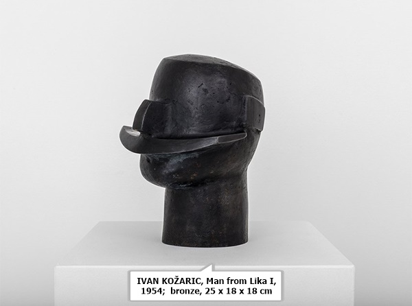 IVAN KOŽARIĆ, Man from Lika I, 1954; (above) bronze, 25 x 18 x 18 cm