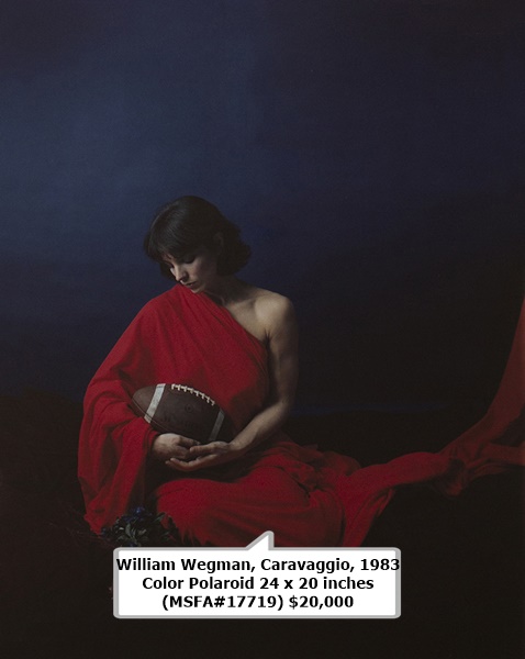 William Wegman
Caravaggio, 1983
Color Polaroid
24 x 20 inches
(MSFA#17719)
$20,000