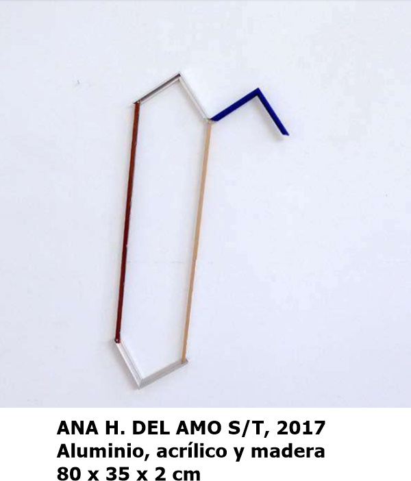 ANA H. DEL AMO S/T, 2017 Aluminio, acrílico y madera 80 x 35 x 2 cm