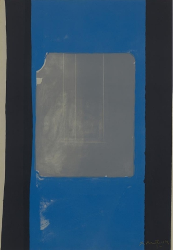 Robert Motherwell,The Aberdeen Stone, 1971

Lithograph

40 1/4 x 27 5/8 inches

Edition of 10

Signed and numbered in pencil

